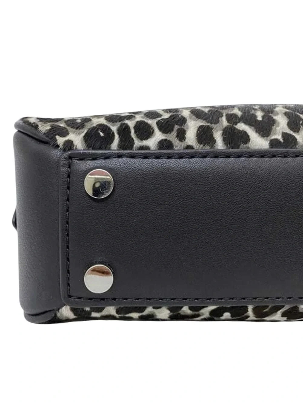 Michael Kors Lulu Small Leopard Print Calf Hair Satchel NWT